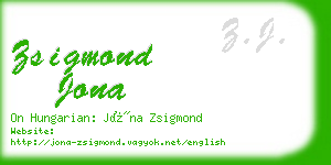 zsigmond jona business card